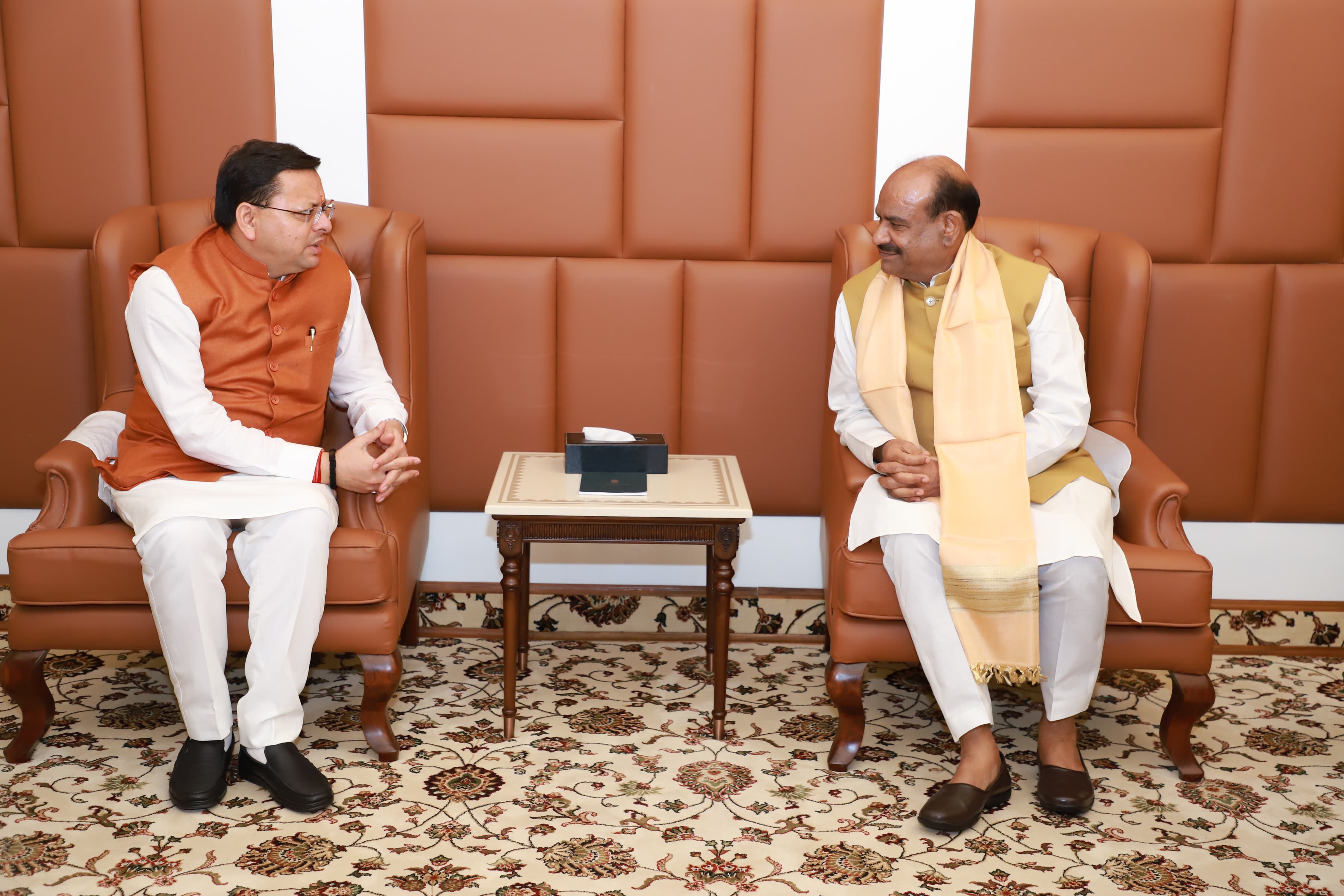 CM DHAMI MET OM BIRLA