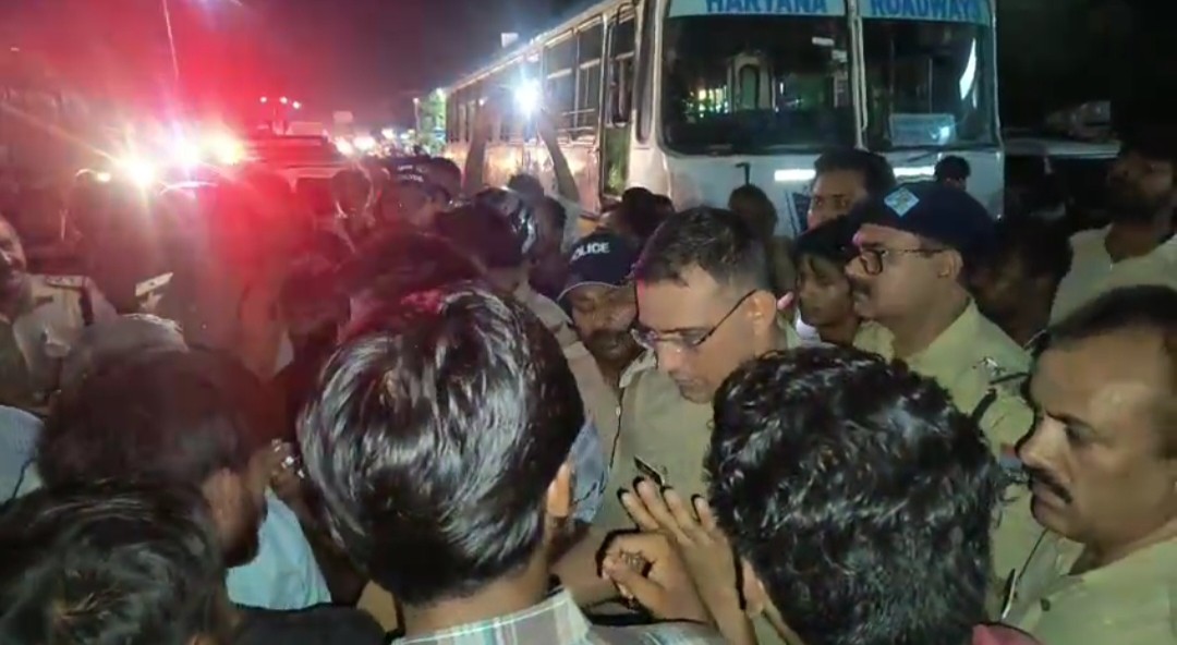 HARYANA ROADWAYS CRUSHED BIKE RIDER