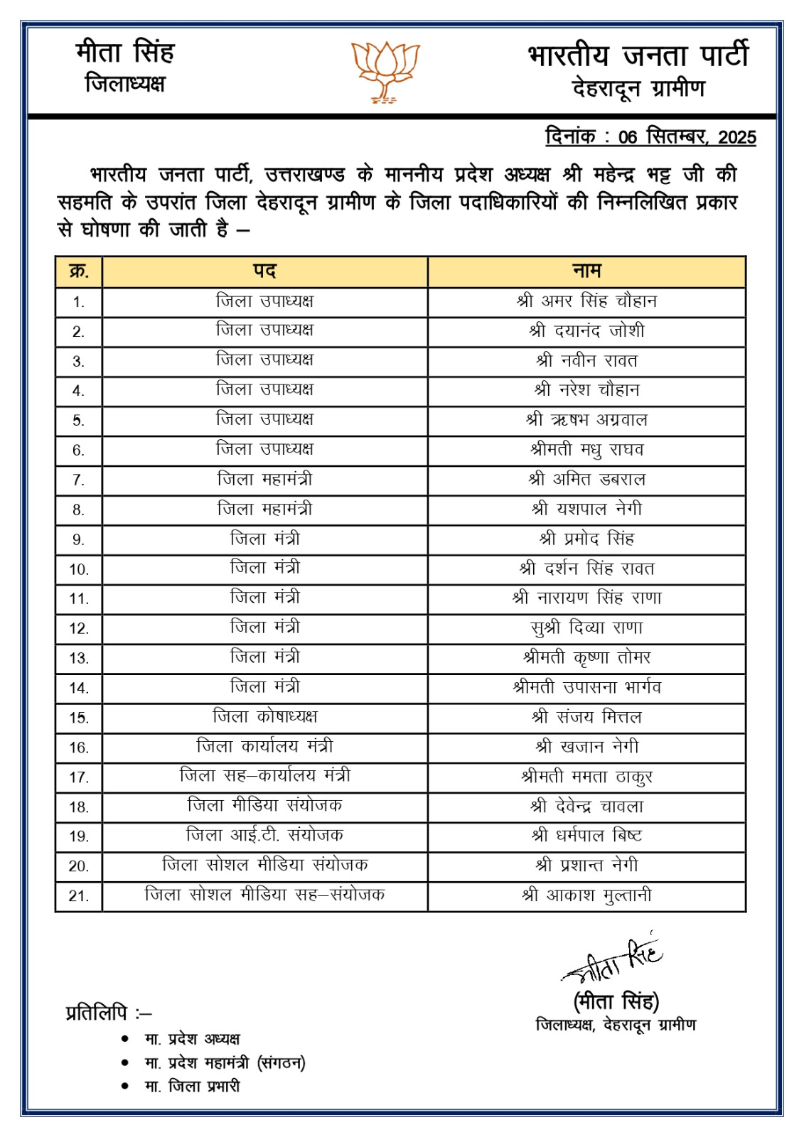 Uttarakhand BJP
