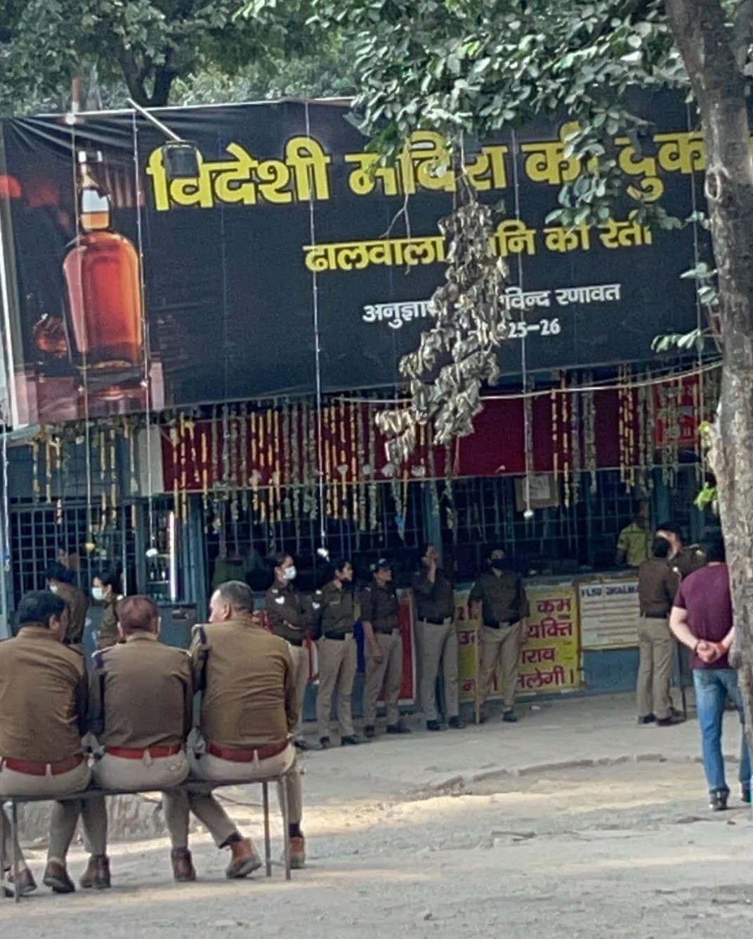 Rishikesh Wine Shop Protest